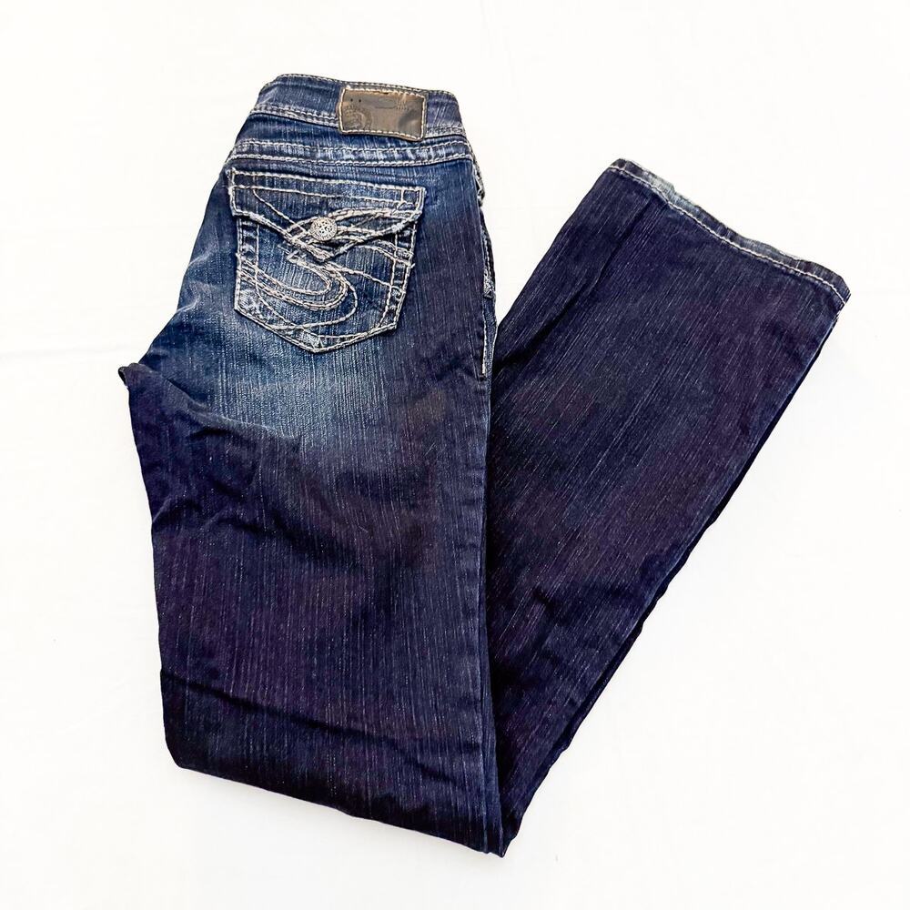 Silver Jeans Western Glove Works Dark Wash Denim Jeans Size 29 x 34 - Picture 9 of 9
